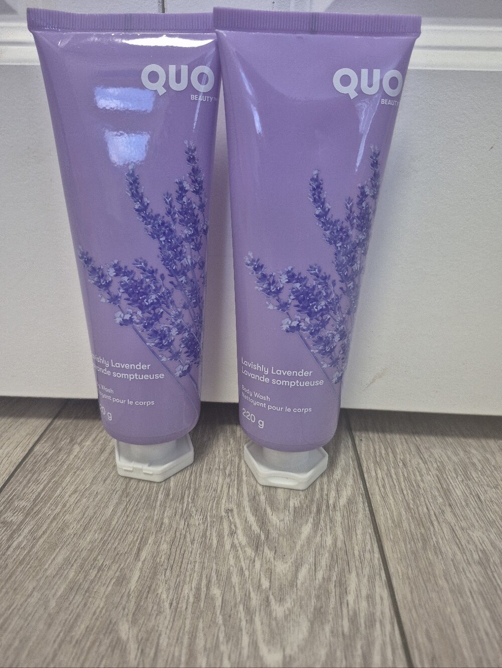 Lot Of 2 Quo Beauty Lavishly Lavender 100% Vegan Body Wash. 220g X 2